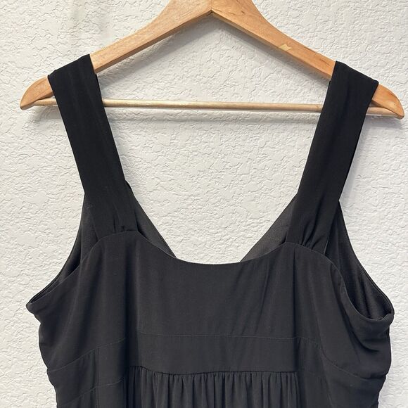 Y2k Empire Black Dress Vintage Party Karin Stevens Stretchable Plus Size 16W - Picture 3 of 11